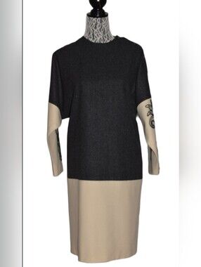 Vintage Dress by LANVIN 1970s Wool Made in France